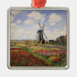 Tulpe-Felder Rijnsburg Windmühle Claude Monets   Ornament Aus Metall