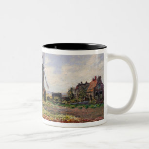 Tulpe-Felder Rijnsburg Windmühle Claude Monets   Zweifarbige Tasse