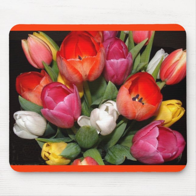 Tulpe-Feuerwerks-Mausunterlage Mousepad (Vorne)