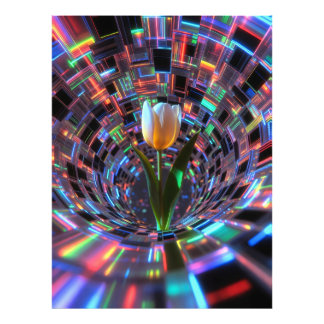Tulpe in prismatischem Vortex Tunnel Fotodruck
