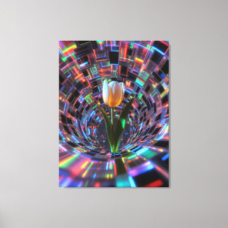 Tulpe in prismatischem Vortex Tunnel Leinwanddruck