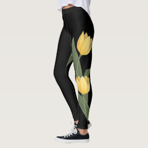 Tulpe-Leggings-Ostern-Tulpe-Kunst-Blumen-Hosen Leggings