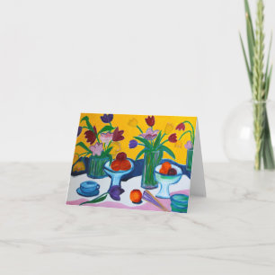 Tulpe-Orangen-Apfel-Anmerkungs-Karte Karte