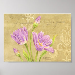Tulpe-Plakat-lila Garten merkt 7x5 Poster