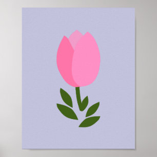 Tulpe Rosa und Lila Poster