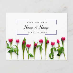Tulpe-Save the Date Postkarte
