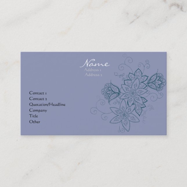 Tulpe-Tätowierungs-Visitenkarten (Dämmerung) Visitenkarte (Vorderseite)