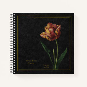 Tulpe (Tulipa culta) Schwarzes Notizbuch