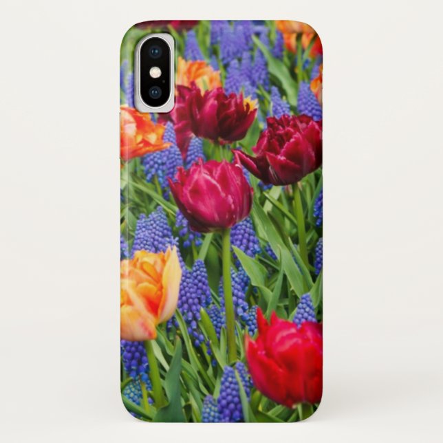 Tulpe- und Wildblumeentwurf Case-Mate iPhone Hülle (Rückseite)