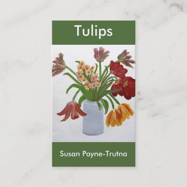 Tulpe-Visitenkarte: Susan Payne-Trutna Visitenkarte (Vorderseite)