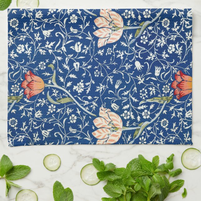 Tulpe, William Morris Geschirrtuch (Gefaltet)