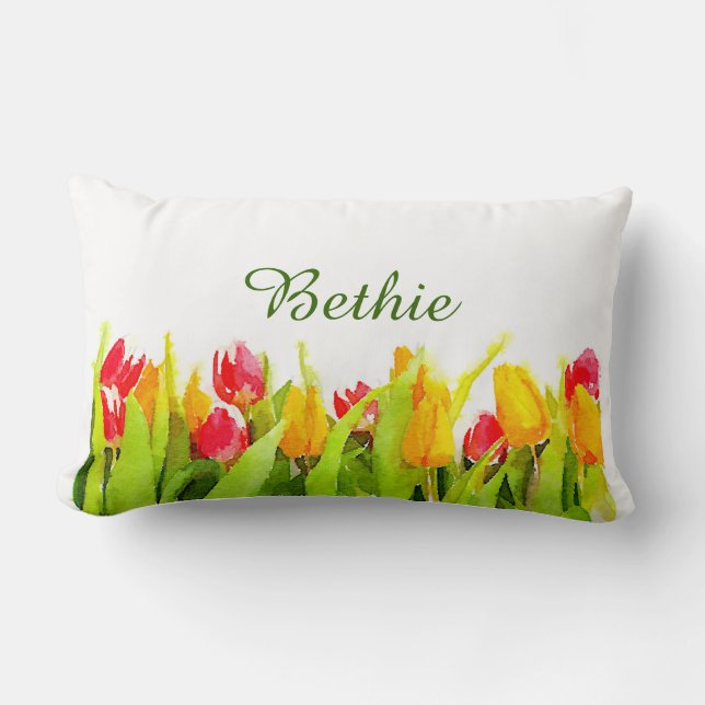 Tulpedekorkissen Lendenkissen (Vorderseite)