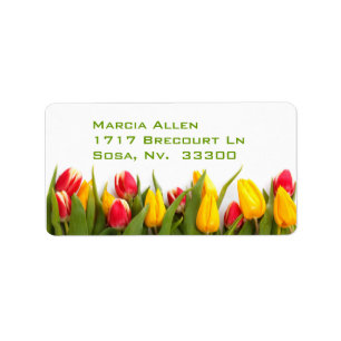 Tulpen Adressaufkleber