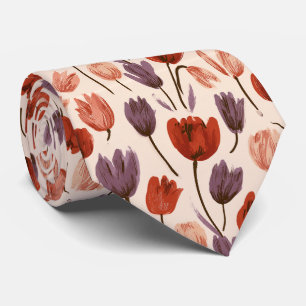Tulpen-Blumen-Boho-Hochzeit Krawatte