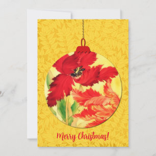 Tulpen-Blumen-Weihnachtsbaumanhänger-Kunst Flachka Feiertagskarte