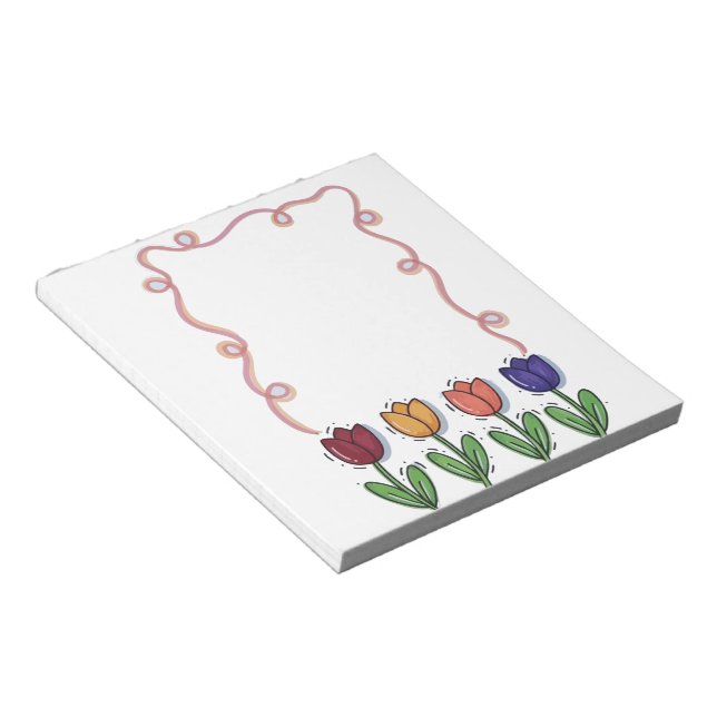 Tulpen-Blumentagebuch Notizblock (angewinkelt)