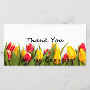Tulpen Danken-Sie kundengerechte Foto-Karte Dankeskarte