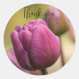 Tulpen Dankeschön Runder Aufkleber