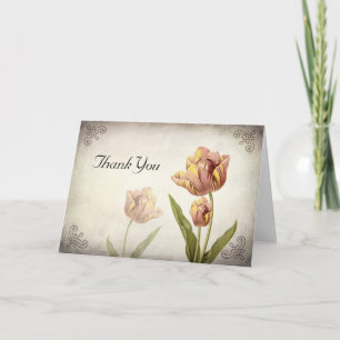 Tulpen-Dankeskarte Rosa Papagei Dankeskarte