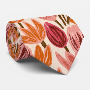 Tulpen-Druck Braut Vater Beginn Krawatte