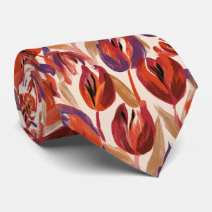 Tulpen-Druck-Freund Lakeside-Hochzeit Krawatte