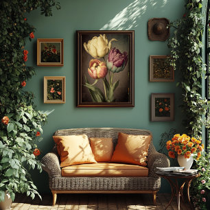 Tulpen-Druck im Vintage-Stil - Download Poster