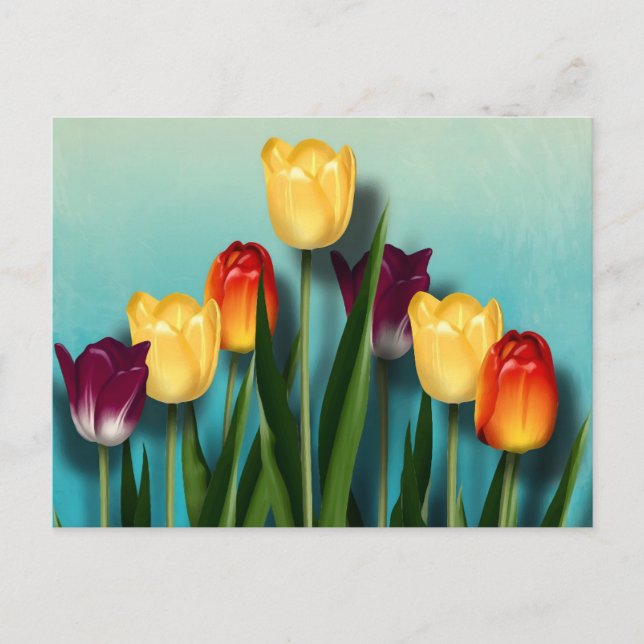 Tulpen Feiertagspostkarte (Vorderseite)
