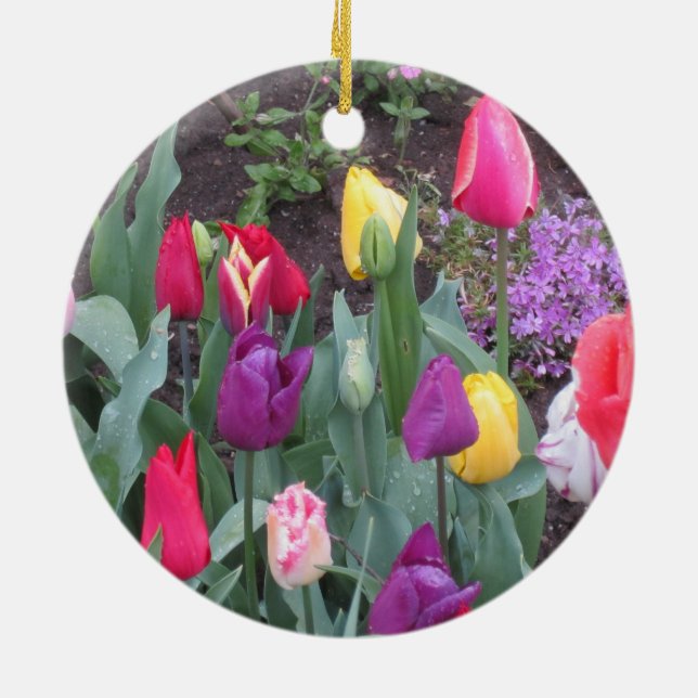 Tulpen Garten Keramik Ornament (Hinten)