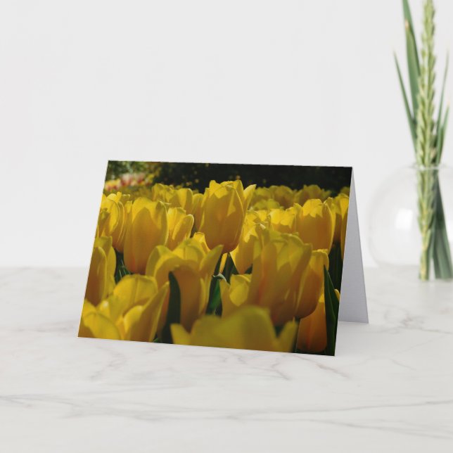 Tulpen-Garten-Notizkarte mit träumerischem Design Karte (Vorderseite)