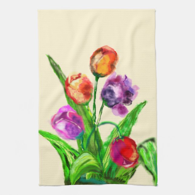 Tulpen Geschirrtuch (Vertikal)