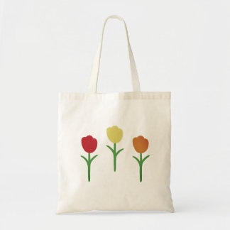 Tulpen-Handdruck-Tasche aus Canvas Tragetasche