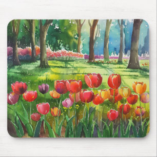 Tulpen im Park Mousepad