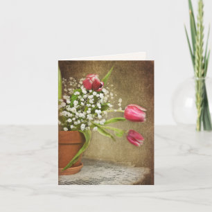 Tulpen im Tontopf Karte