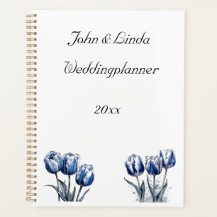 Tulpen in Delft Blau, anpassbar Planer