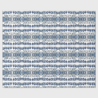 Tulpen in Delfter Blau Geschenkpapier