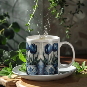 Tulpen in Delfter Blau  Verwandlungstasse