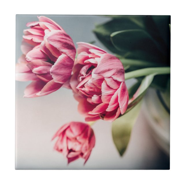 Tulpen in einem Vase Fliese (Vorderseite)