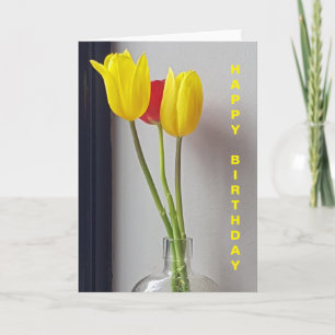 Tulpen in einer Vase Geburtstagskarte Karte