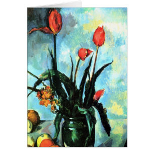 Tulpen in einer Vase von Paul Cezanne, Vintage Art