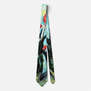 Tulpen in einer Vase von Paul Cezanne, Vintage Art Krawatte