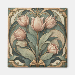 Tulpen Jugendstil Magnet