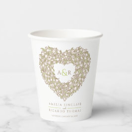 Tulpen-Kranz Braun-Tintenhochzeit Pappbecher