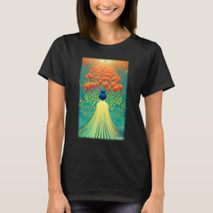 Tulpen-Lilien-Blumen-Frühlingswiese Grün Natürlich T-Shirt