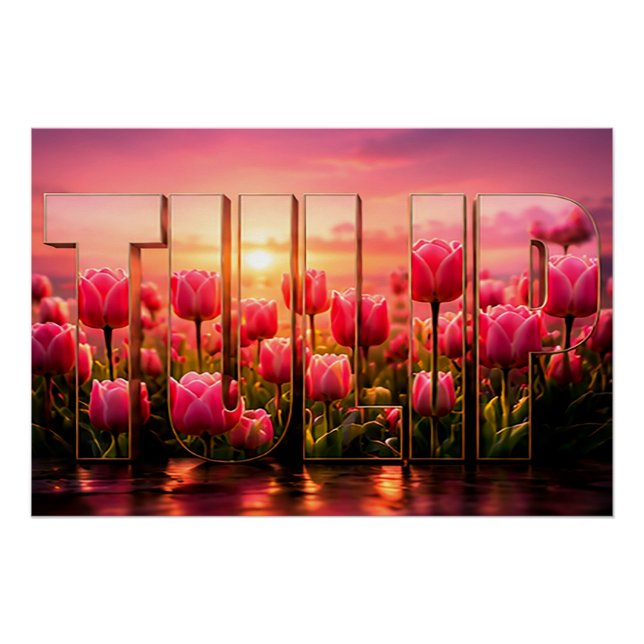 Tulpen Luxus-Botanik-Blumendekor Poster (Vorderseite)