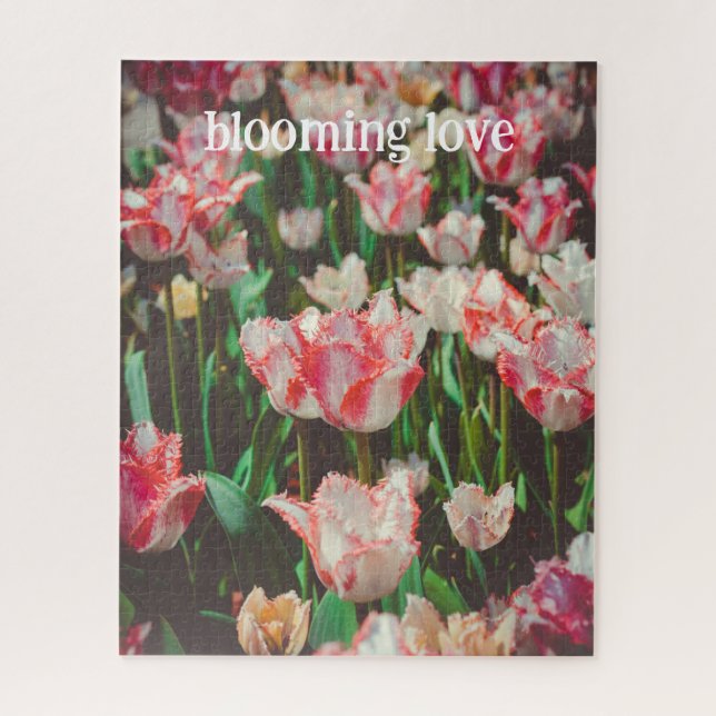 Tulpen mit Vintagem Rosa Puzzle (Vertikal)