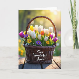 Tulpen Muttertags-Korbkarte Karte