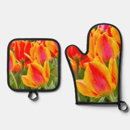 Tulpen! Ofenhandschuh & Topflappen-Set