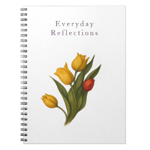 Tulpen Reflections — Crisp White Luxe Journal Notizblock