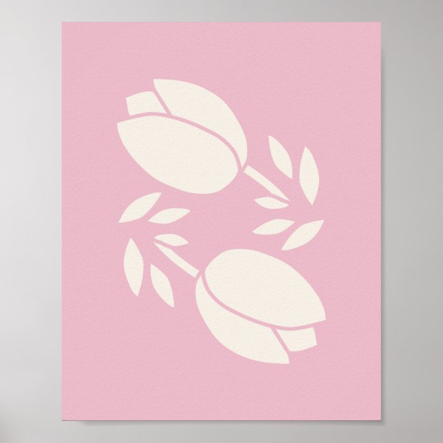 Tulpen Rosa Poster (Vorne)
