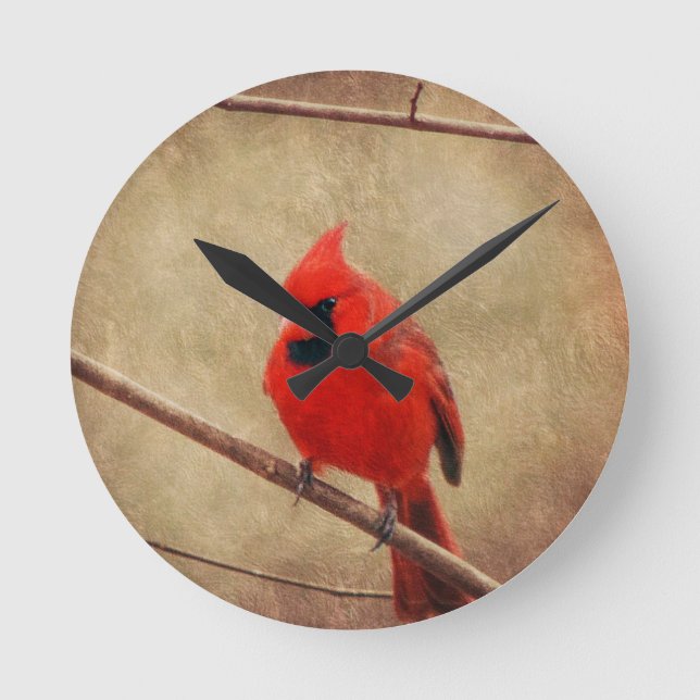 Tulpen Rot Runde Wanduhr (Vorderseite)
